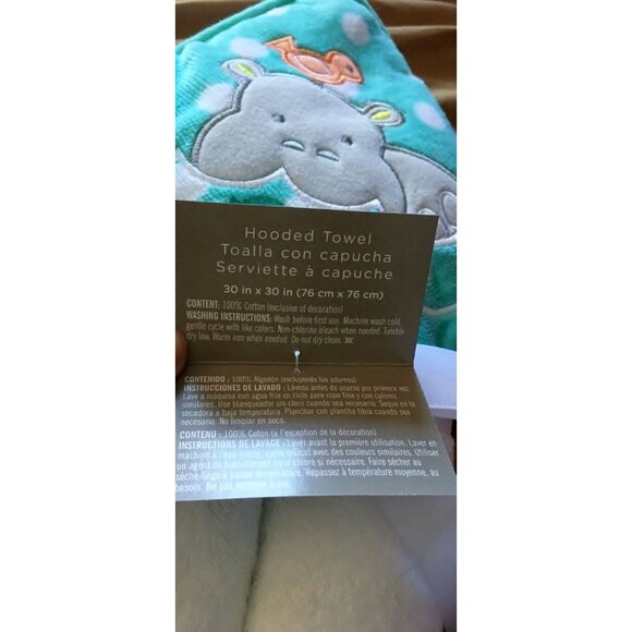 Koala Baby Hippo Hooded Towel - NWT - Picture 3 of 4